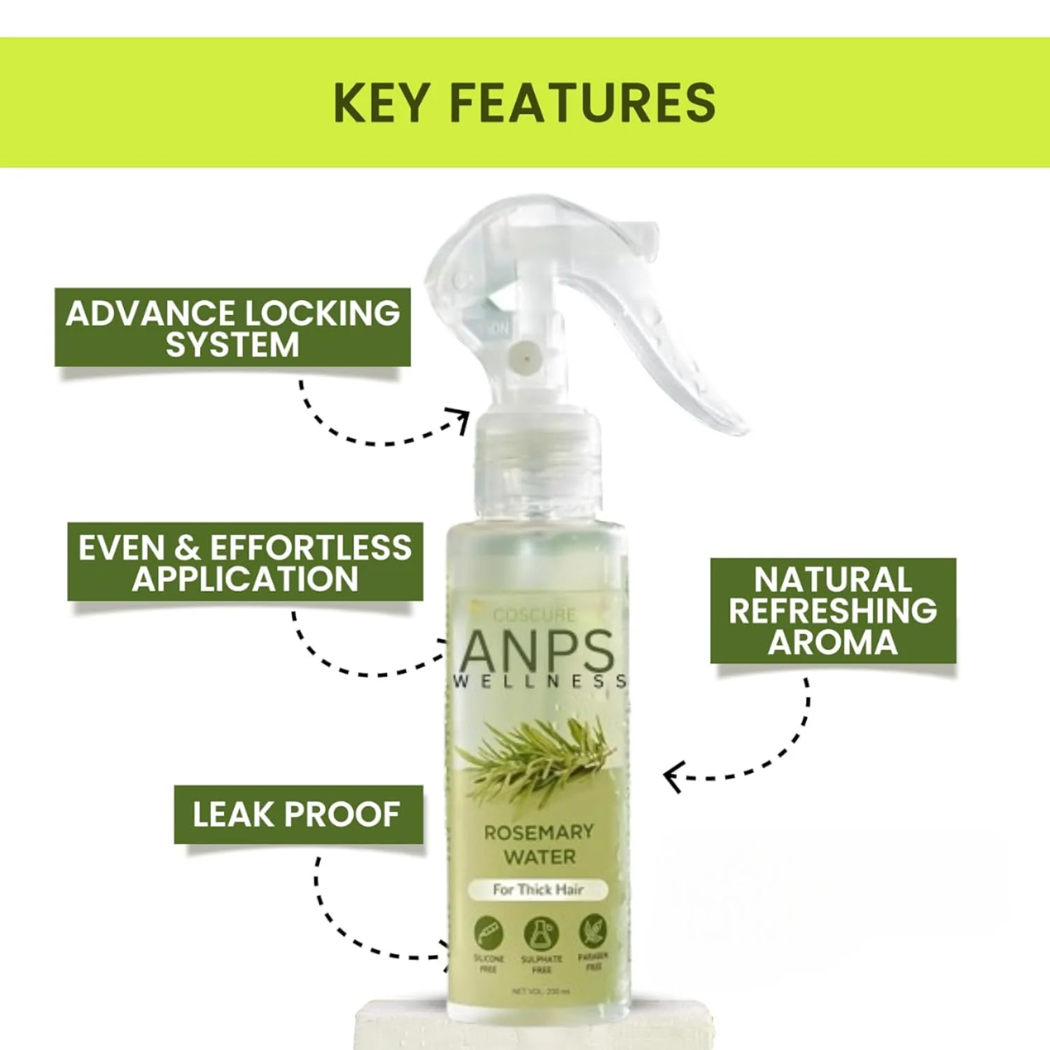 ANPS Wellness Rosemary Water, 100 ml - Image 3