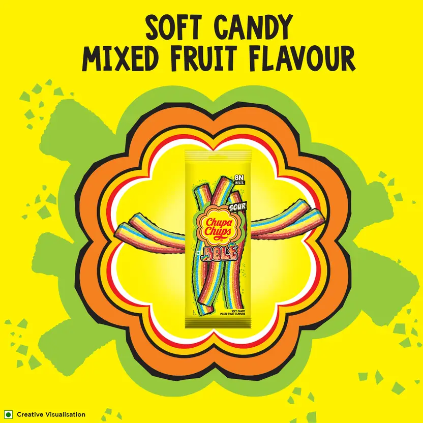CHUPA CHUP SOUR BELT STRAWBERRY CANDY - Image 3